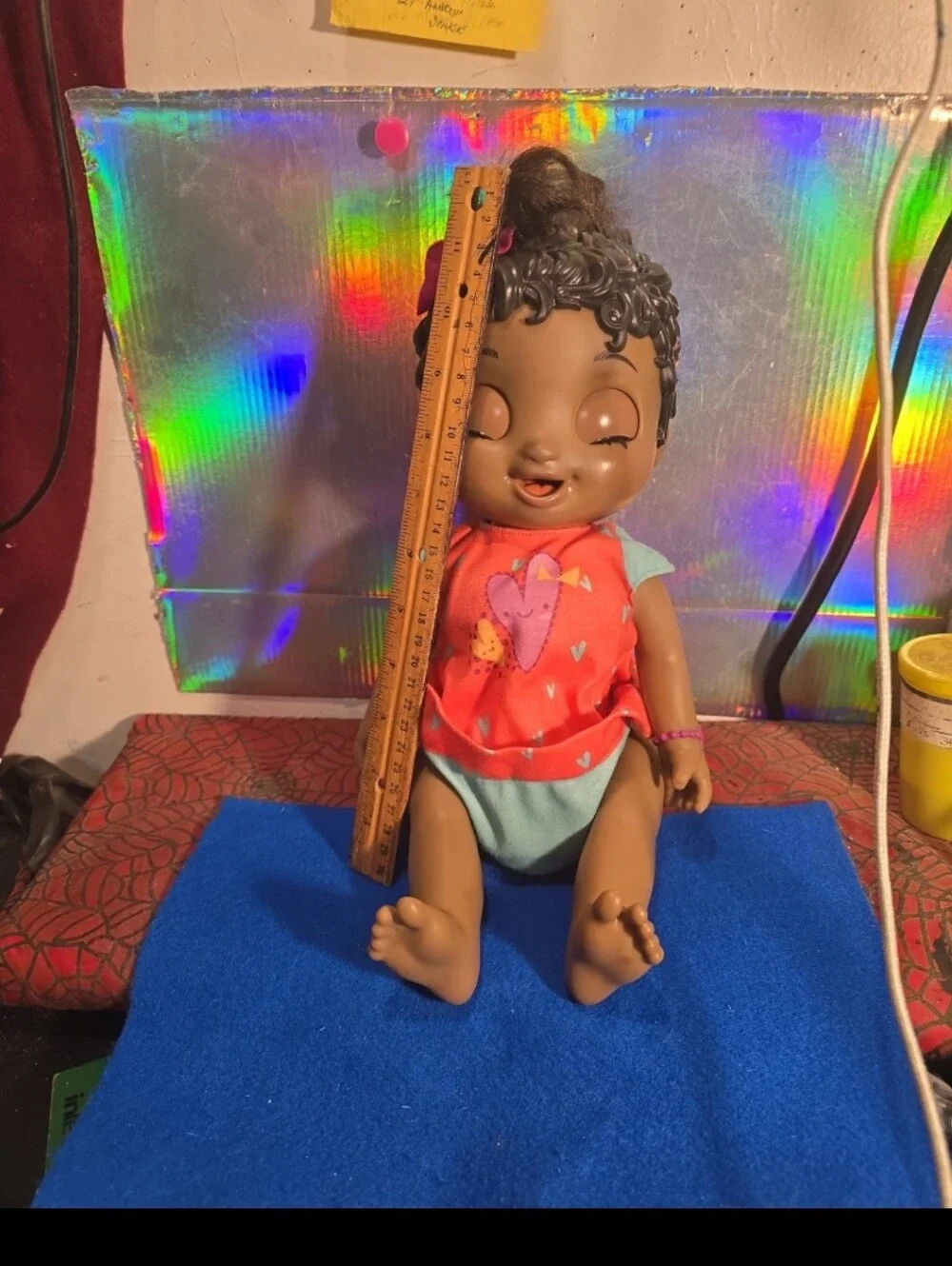 071326 Baby Alive BABY GROWS UP Lovely Rosie African American Doll Talking 14